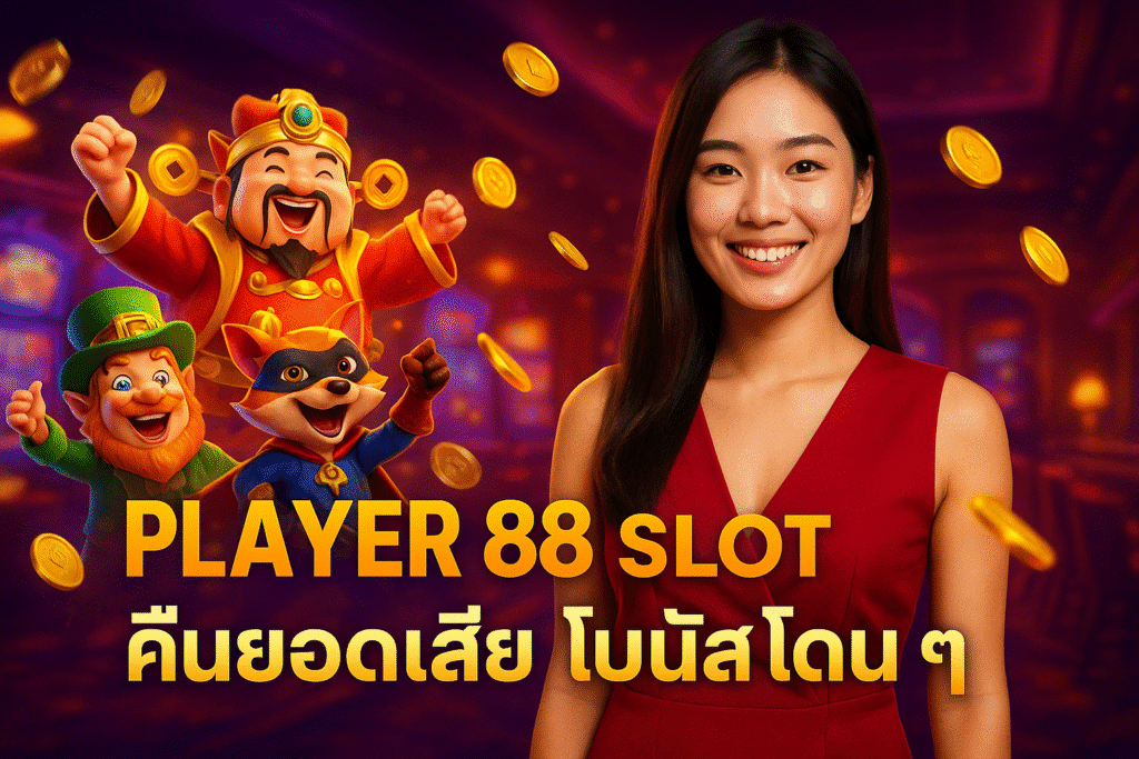 PLAYER 88 SLOT คืนยอดเสีย โบนัสโดนๆ